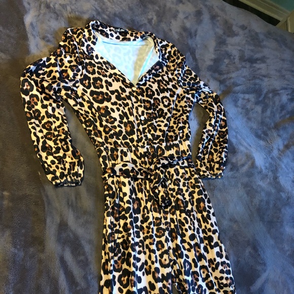 Leopard Print Jumpsuit - Picture 3 of 5